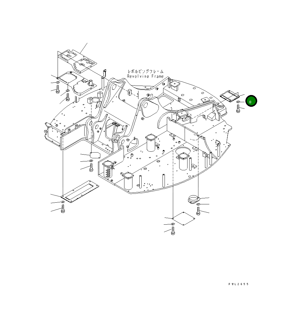 Крышка 22U-54-17990  Komatsu