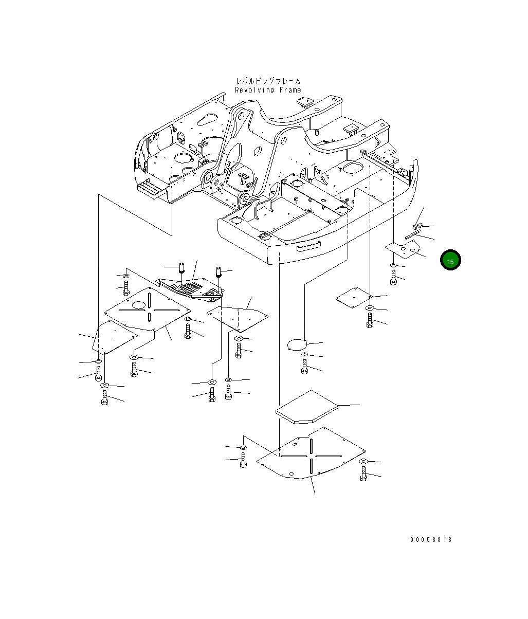 Крышка 22U-54-28390  Komatsu