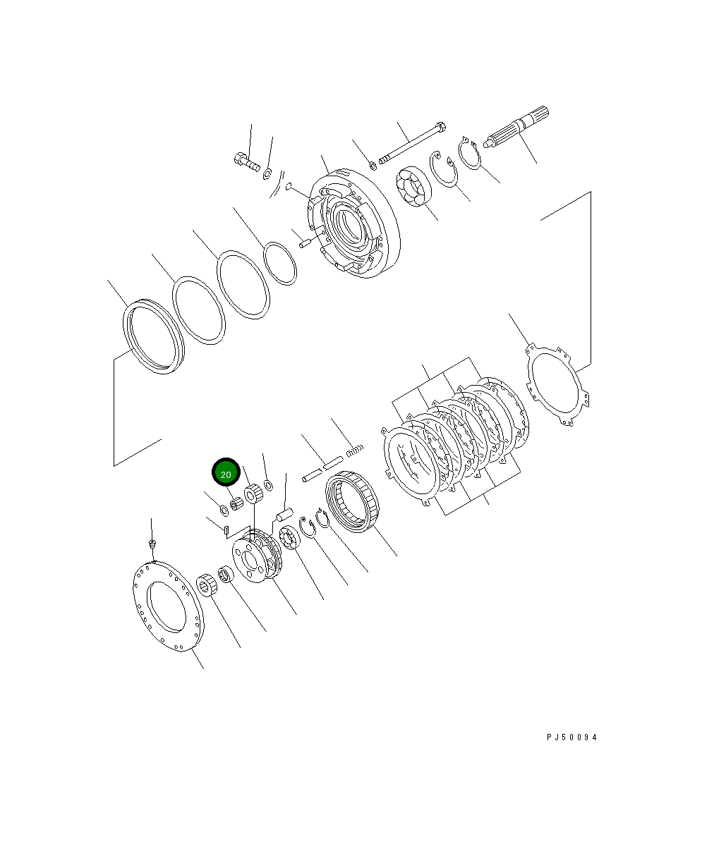 Подшипник 23E-15-19410 Komatsu