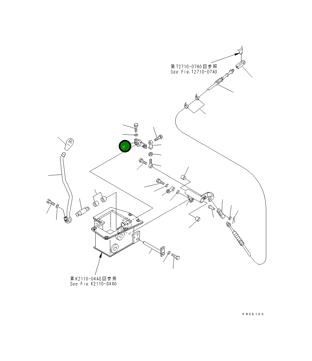 Рычаг 12G-X54-3180 Komatsu