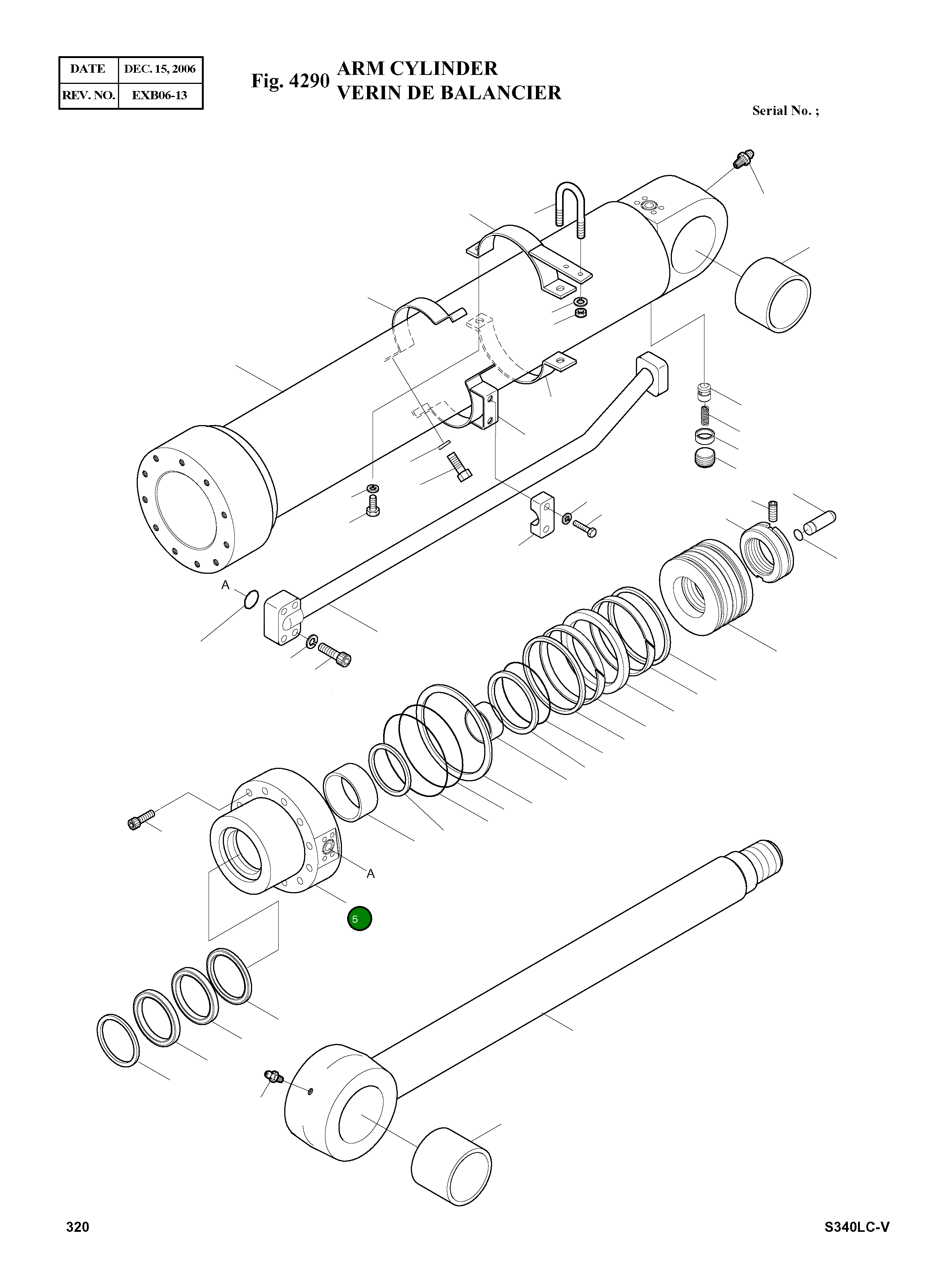 Крышка, ROD 53A516-2 Komatsu