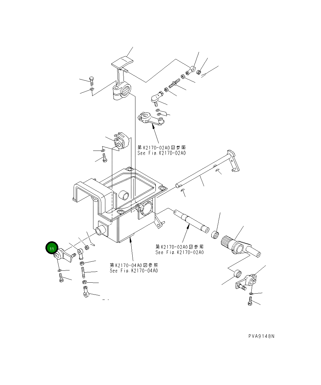 Рычаг 134-43-38370 Komatsu