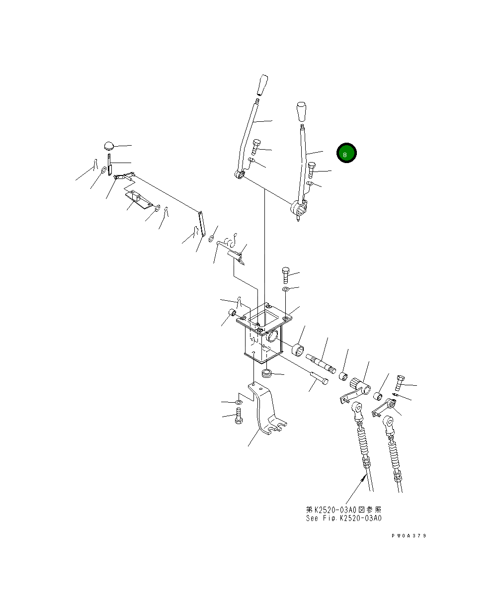 Рычаг 124-960-5510 Komatsu