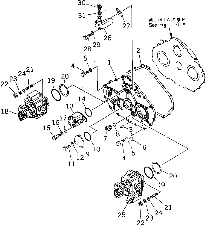 Крышка 273-19-11161 Komatsu