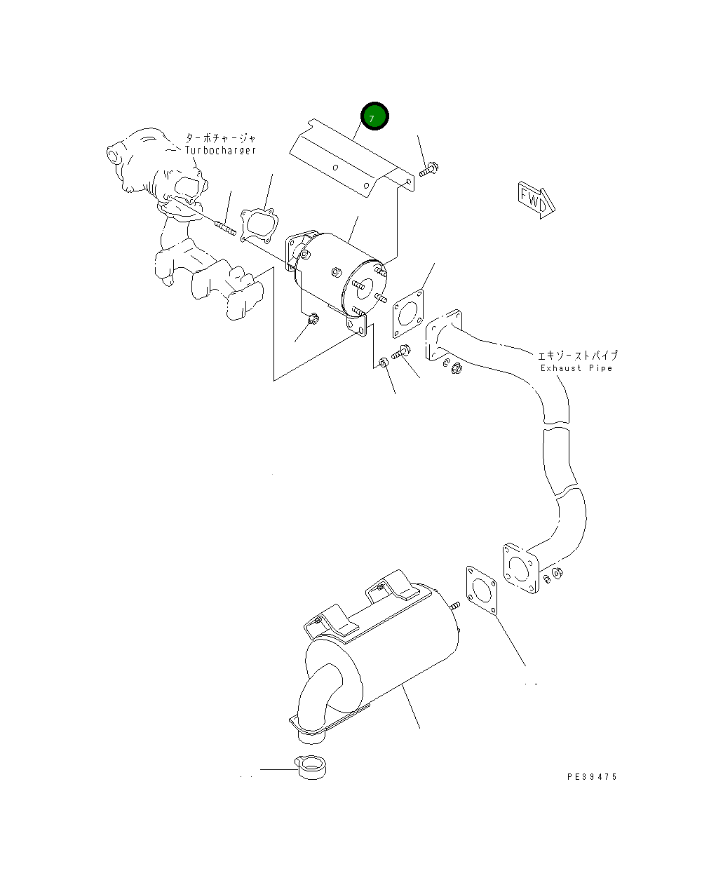 Крышка YM129012-13410  Komatsu