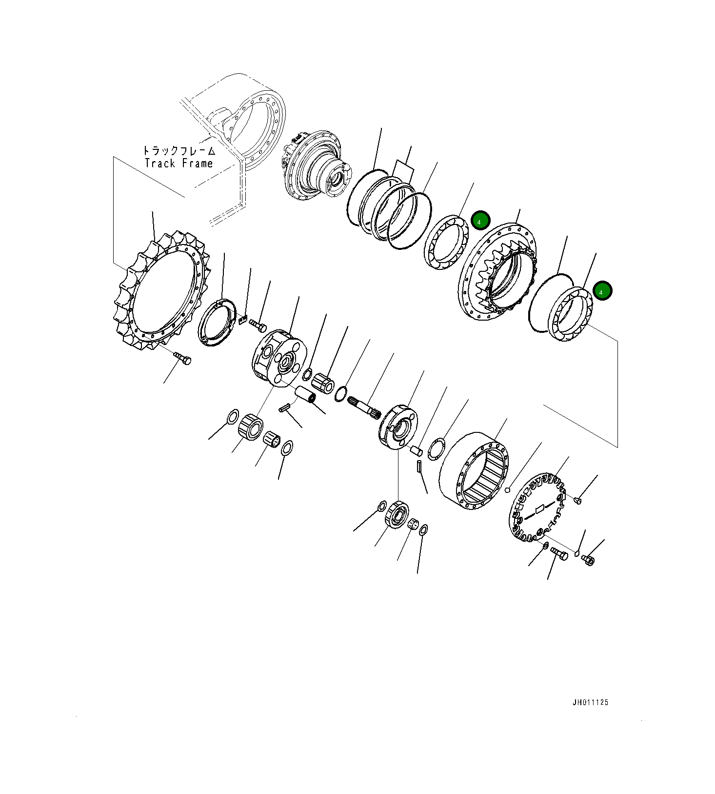 Подшипник 20Y2741260 Komatsu