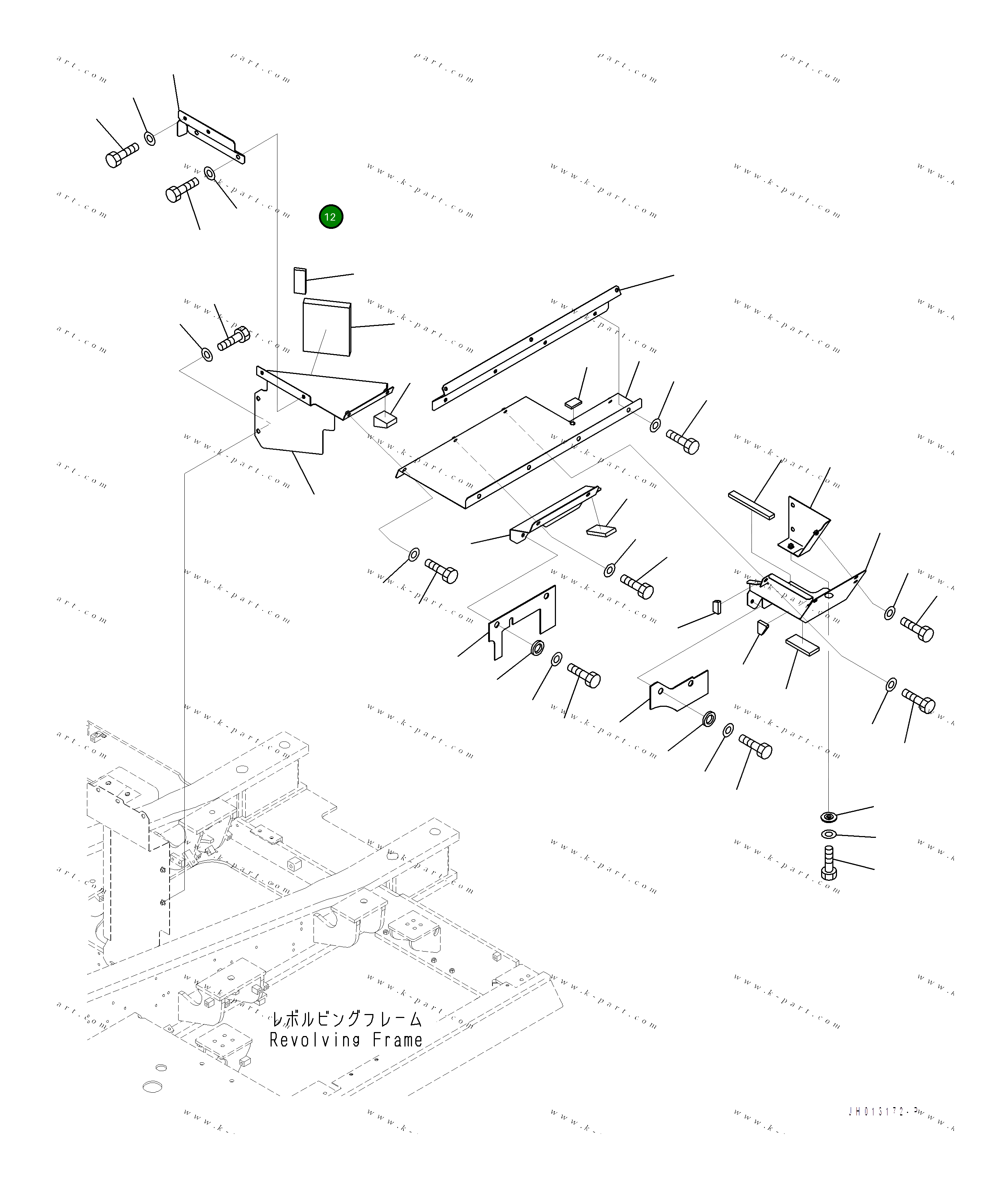 Крышка 2A7-54-12441  Komatsu