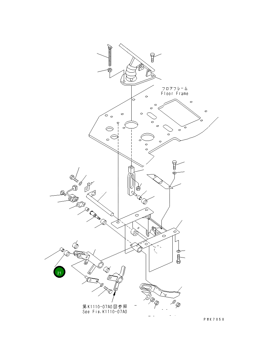 Подшипник 21J-43-13440 Komatsu