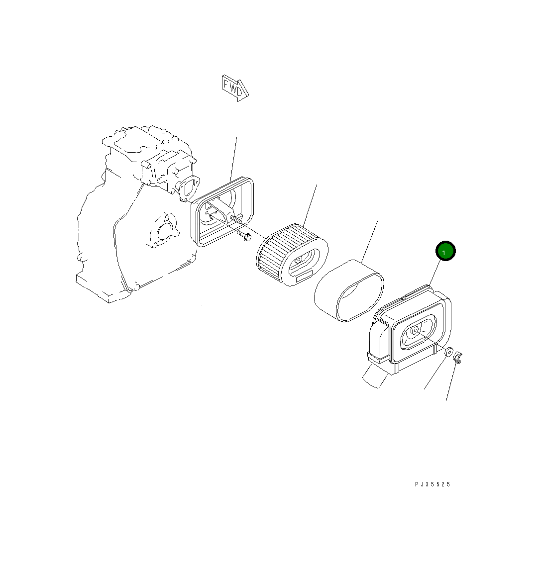 Крышка YM183671-12520 Komatsu