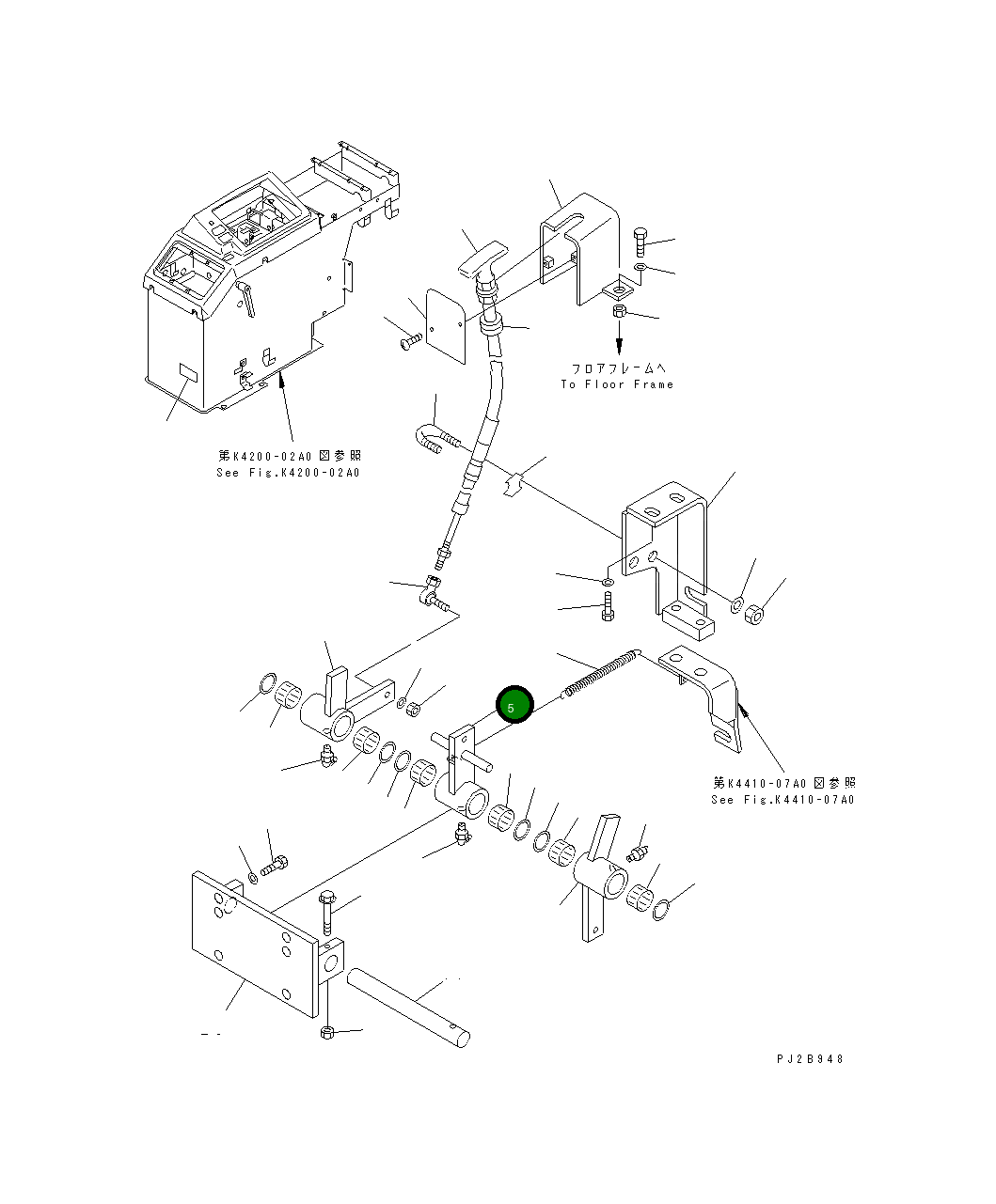 Рычаг 427-43-11550 Komatsu