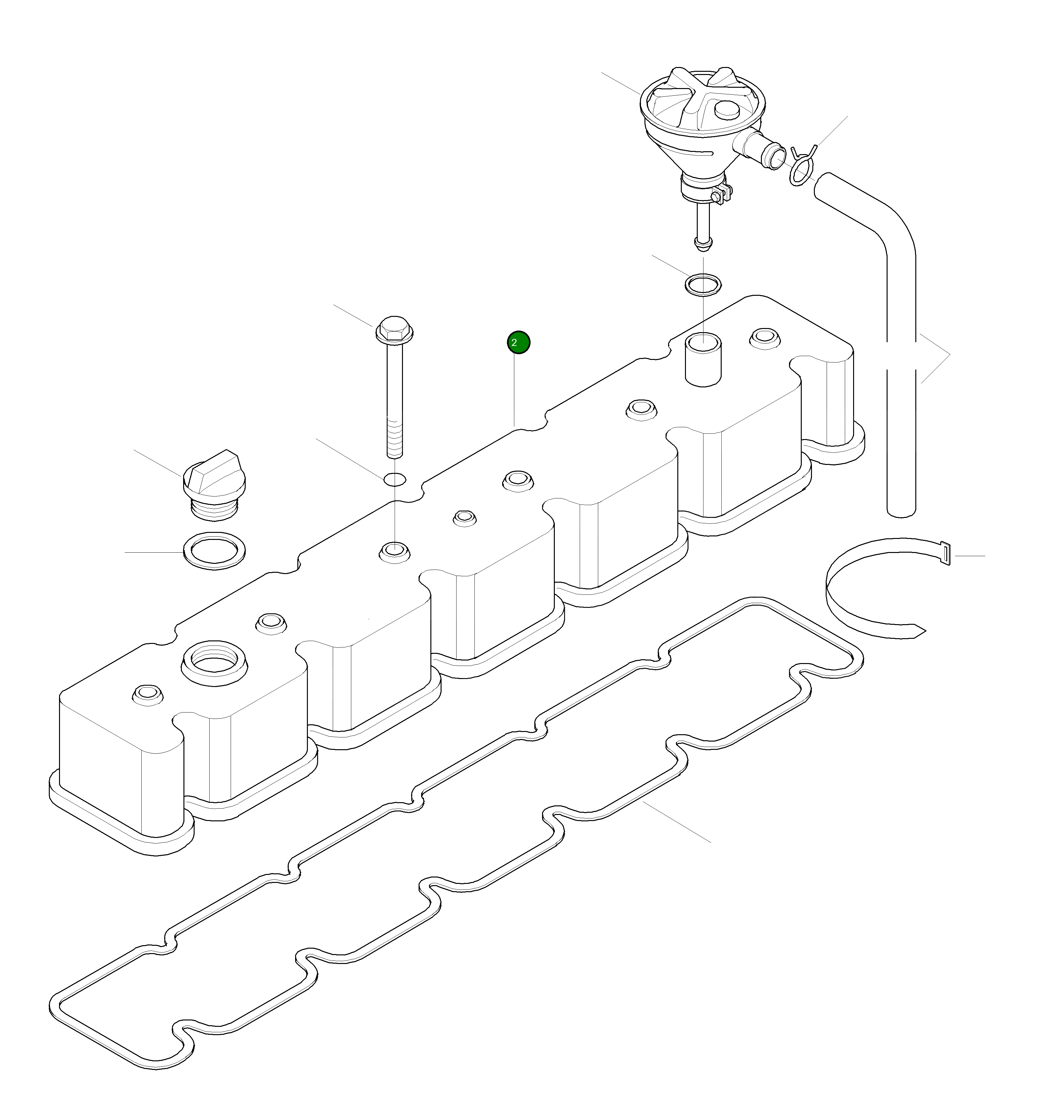 Крышка CU3930900 Komatsu