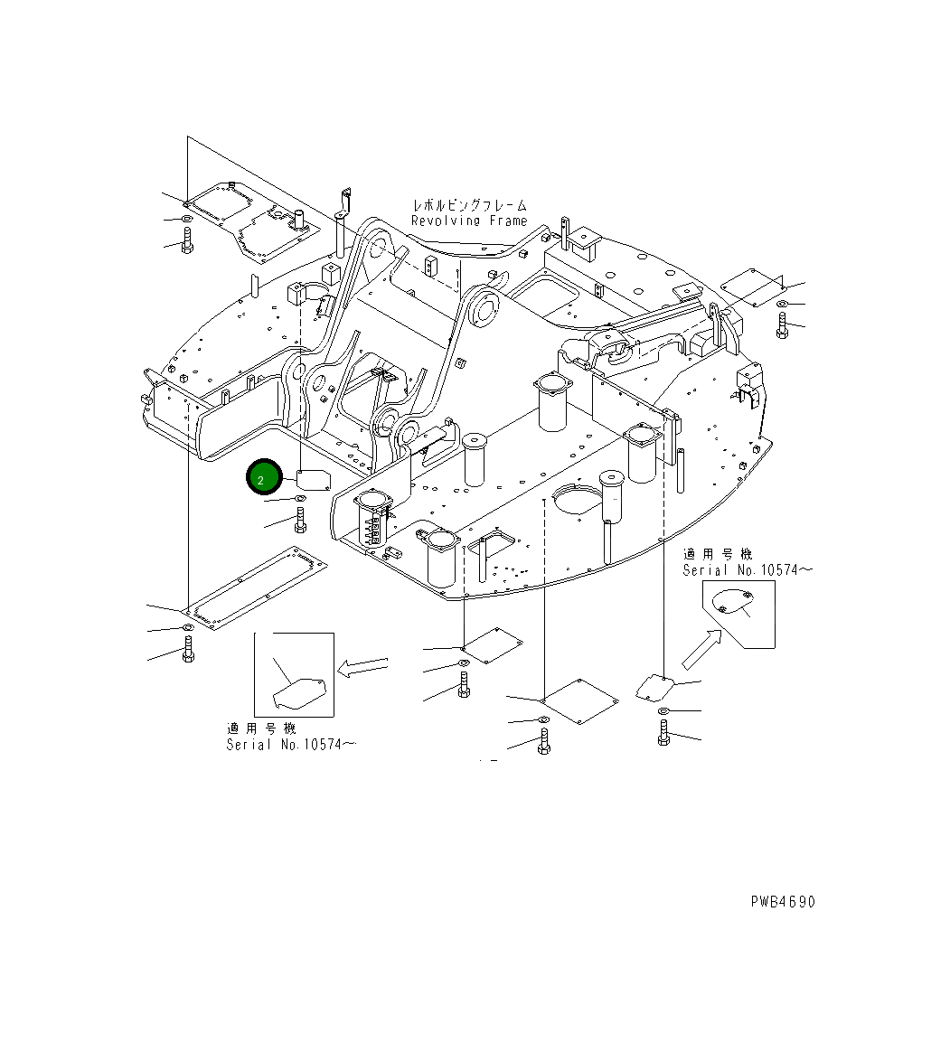Крышка 22U-54-12141  Komatsu