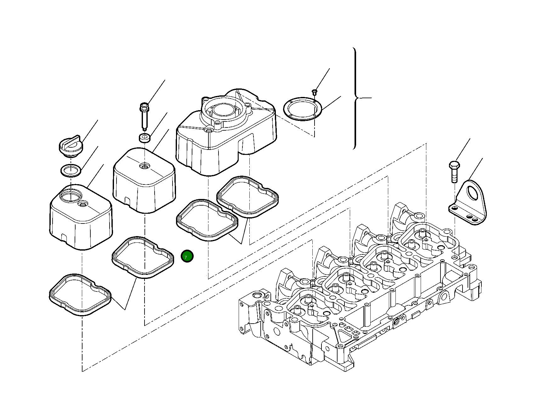 Крышка EA504065040  Komatsu