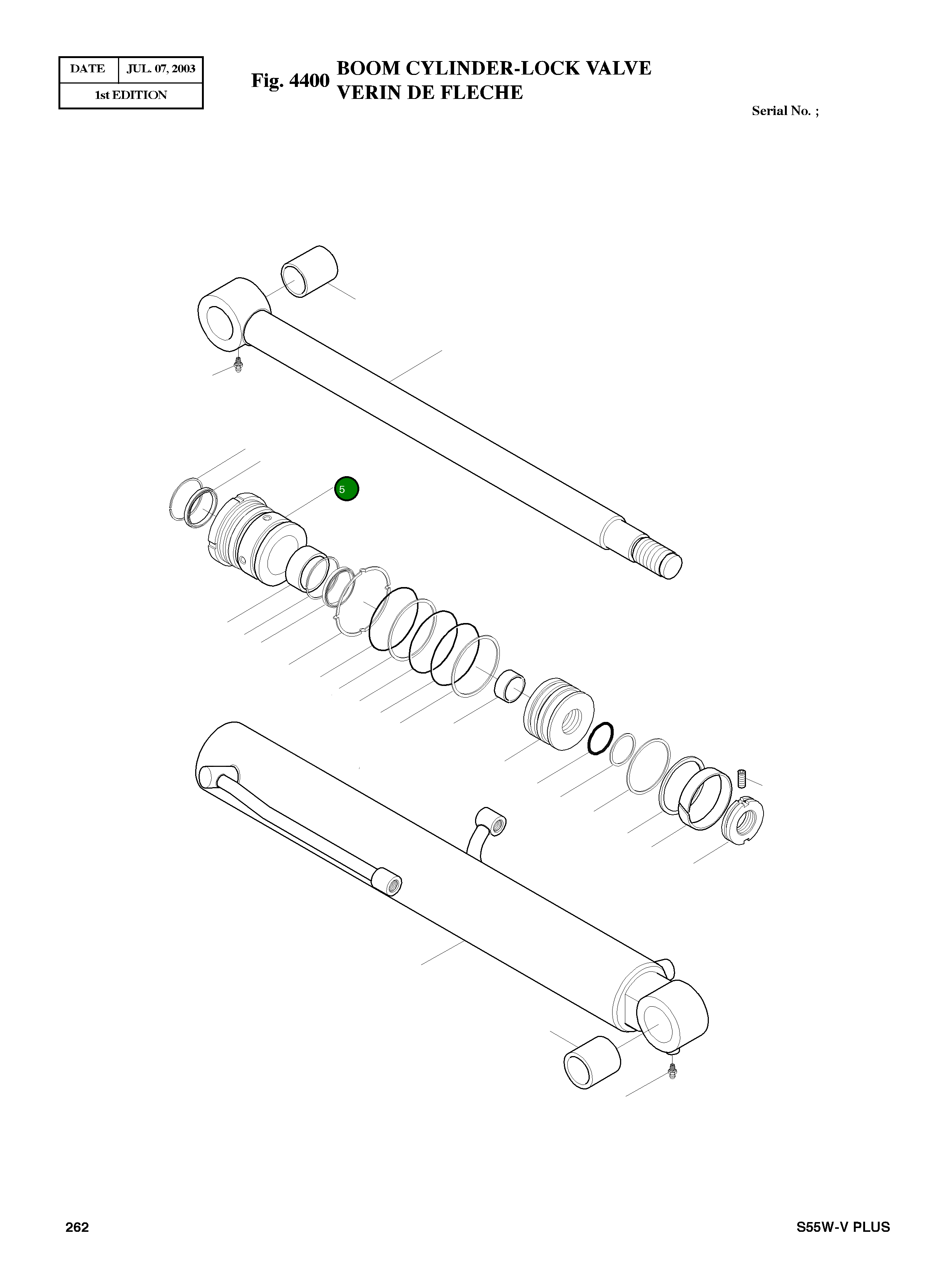 Крышка, ROD 03B678-5 Komatsu