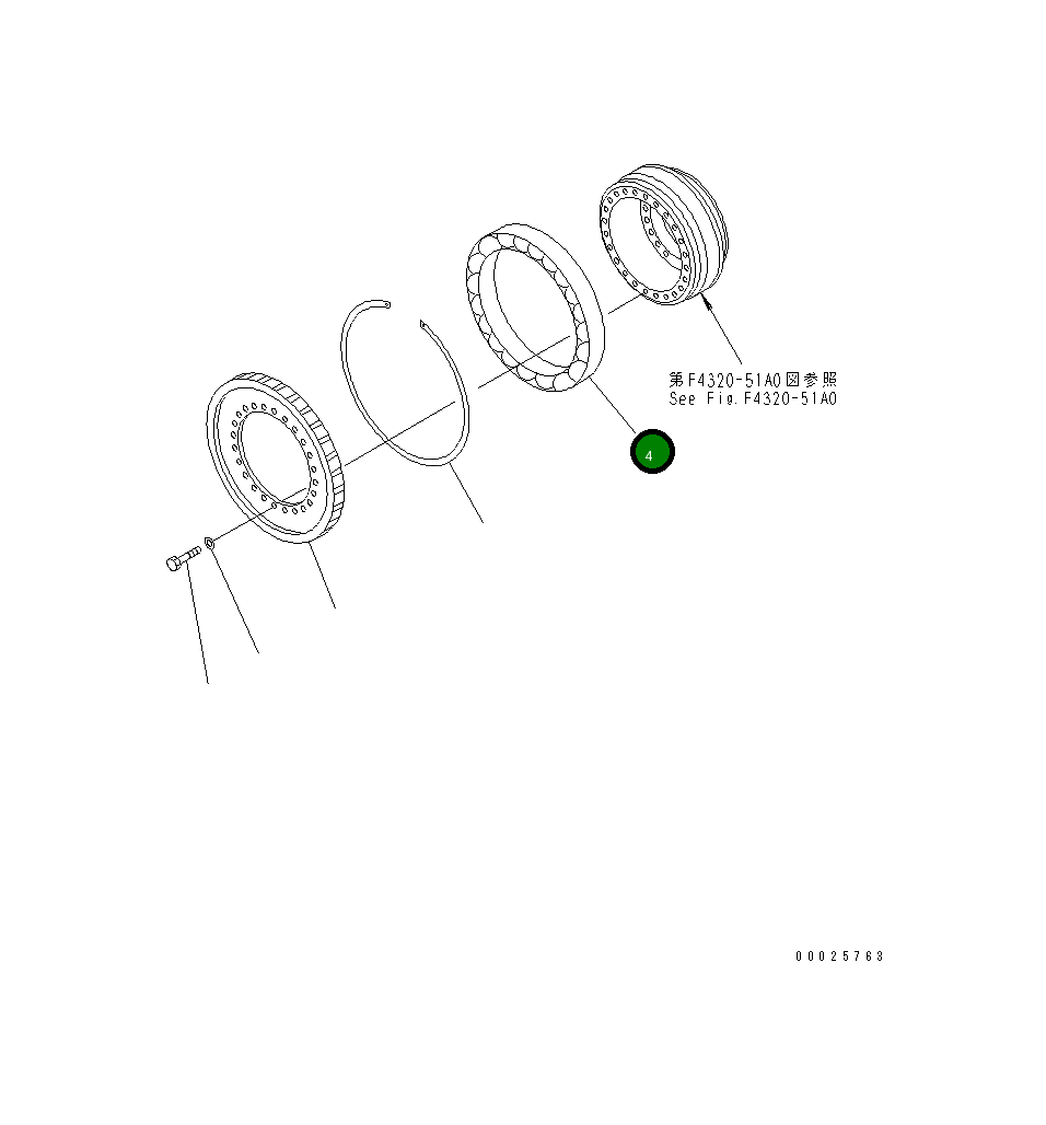 Подшипник 23C-13-51180 Komatsu