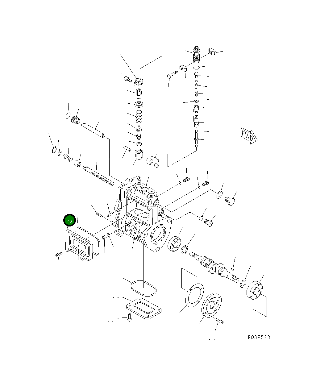 Крышка YM129155-51750  Komatsu