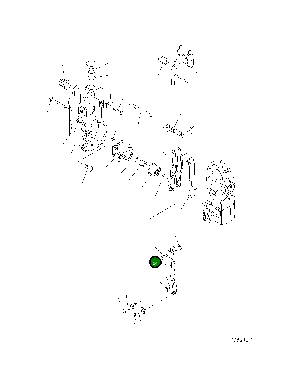 Рычаг DK154401-0220 Komatsu