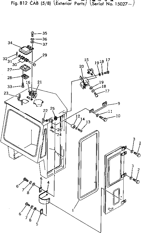 Крышка 385-10171671 Komatsu