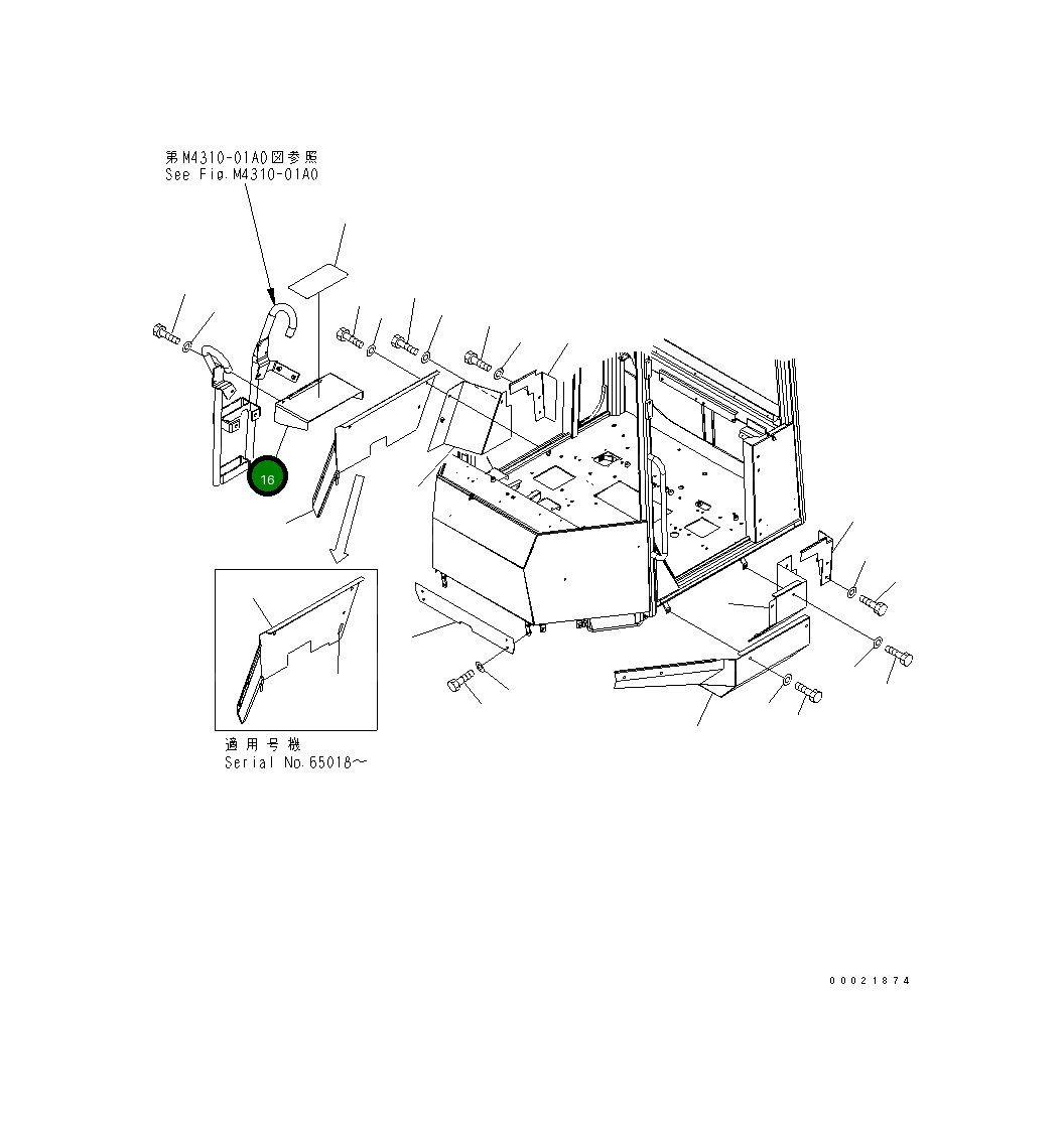 Крышка 416-54-34373  Komatsu