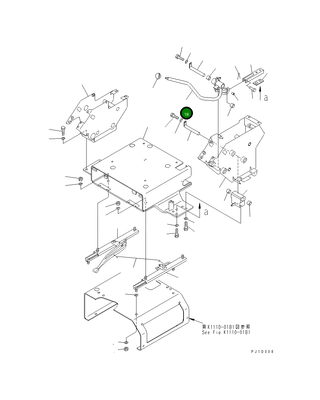 Рычаг 22U-54-17810 Komatsu