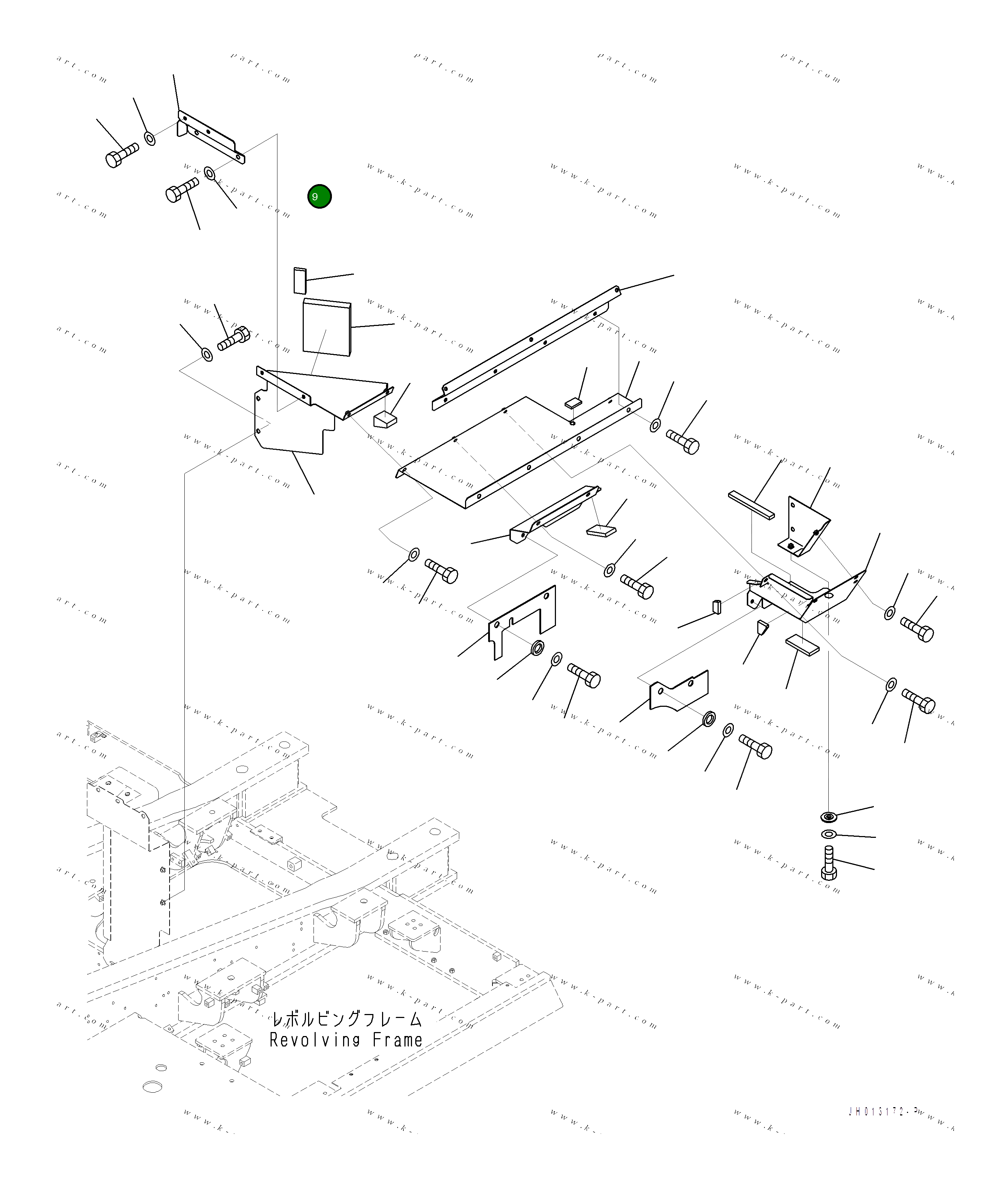 Крышка 2A7-54-12431  Komatsu