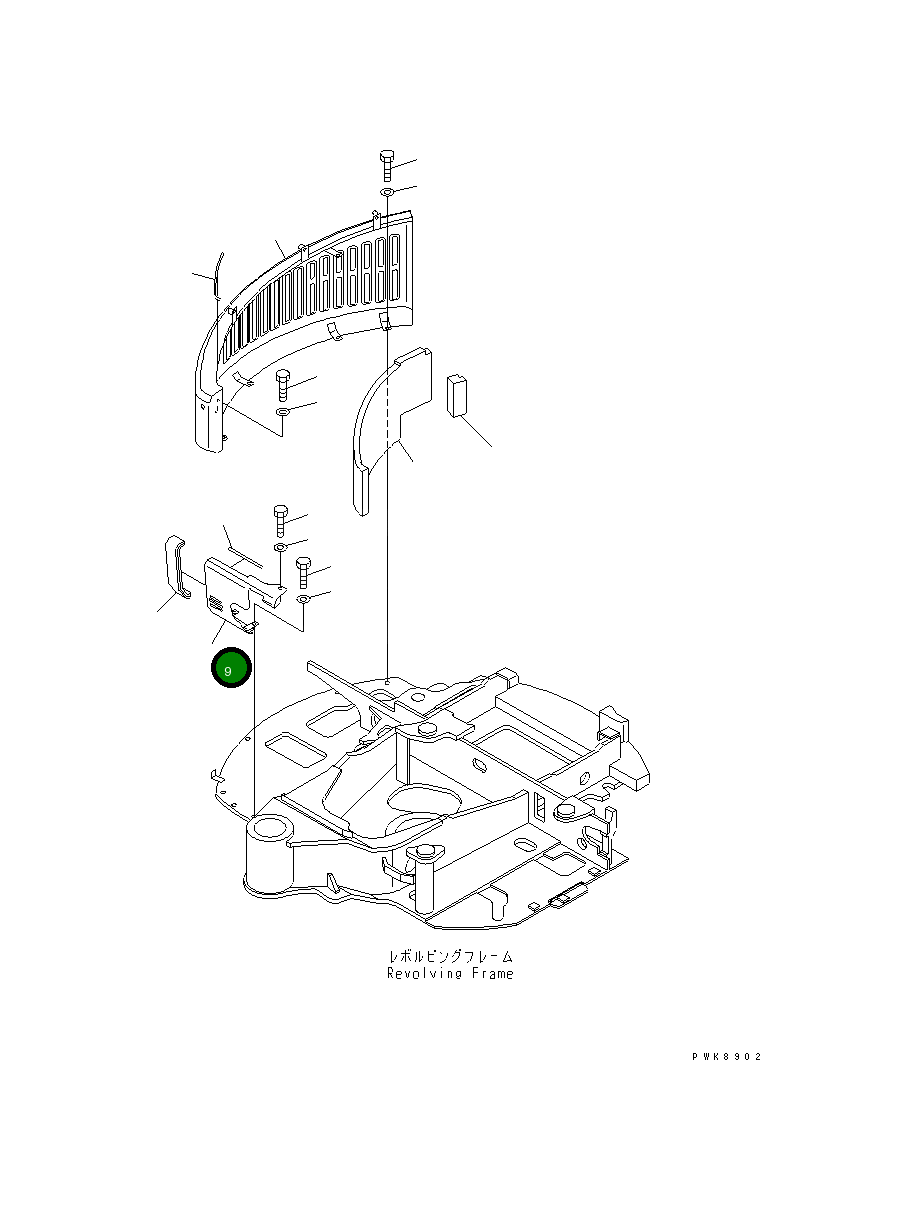 Крышка 22M-54-11321  Komatsu