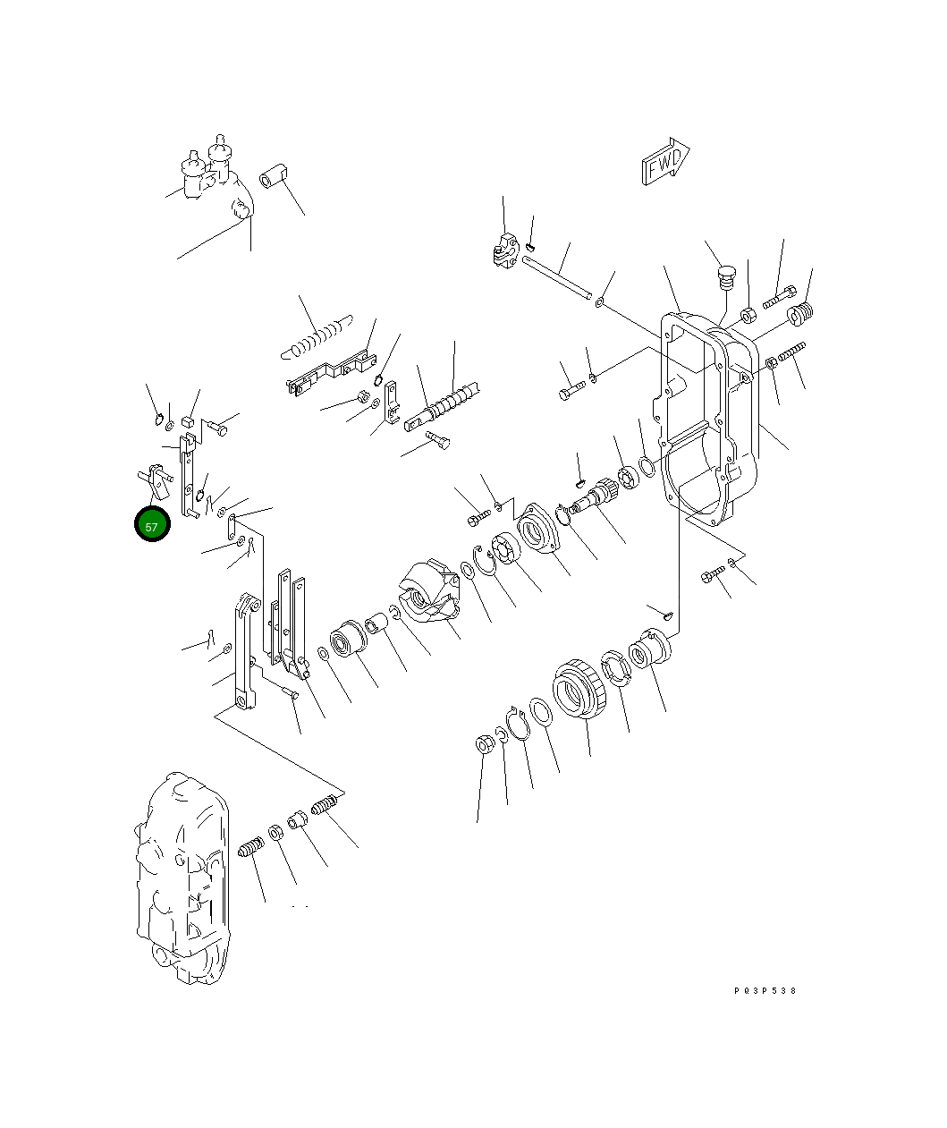 Рычаг DK154326-8020 Komatsu