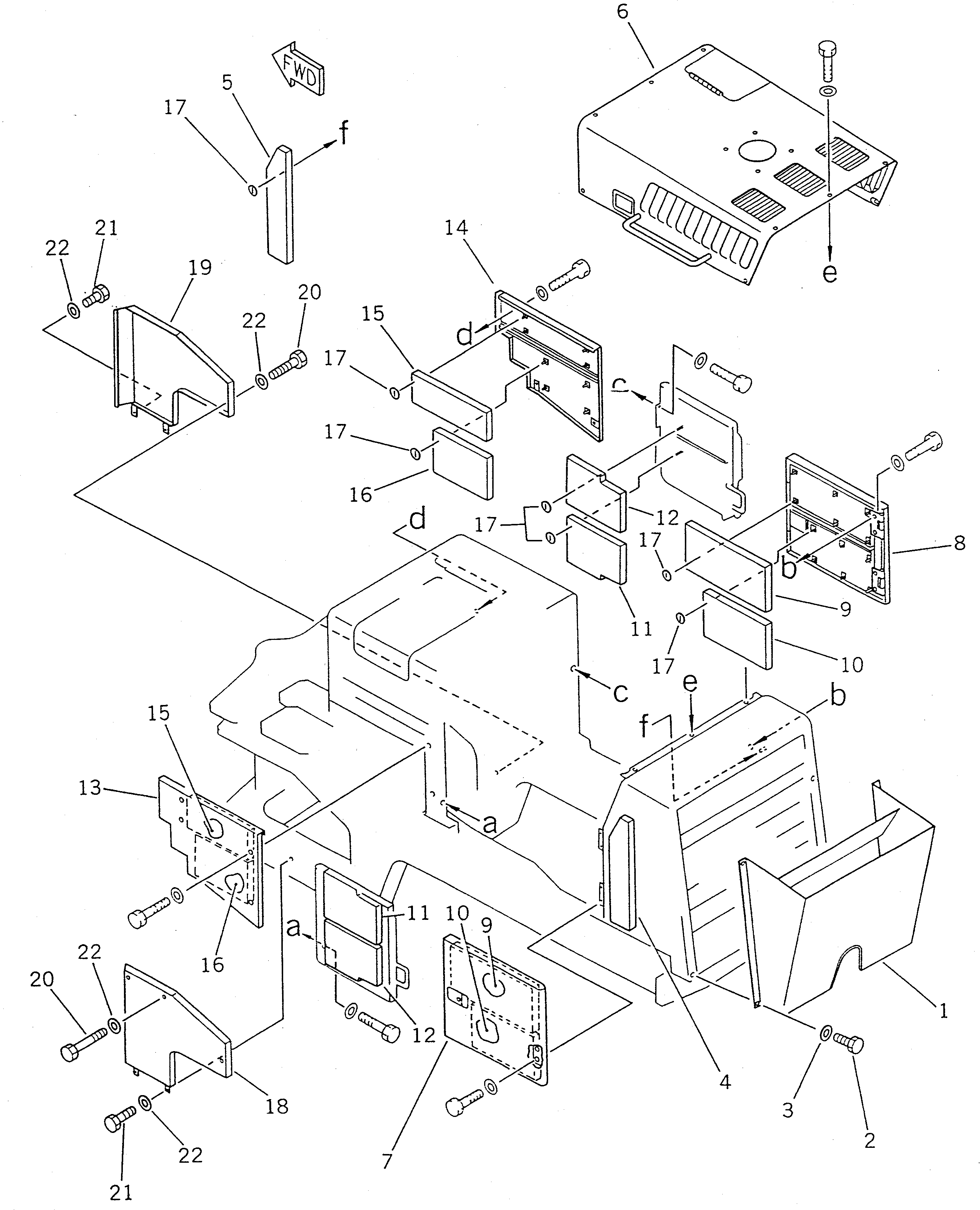 Крышка 421-Z90-1111  Komatsu