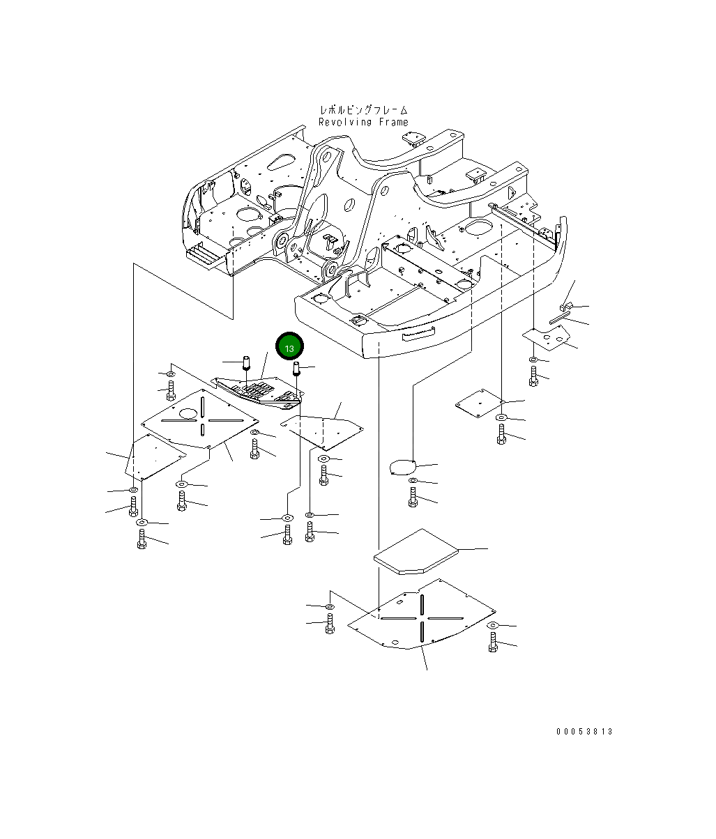 Крышка 22U-54-25990  Komatsu