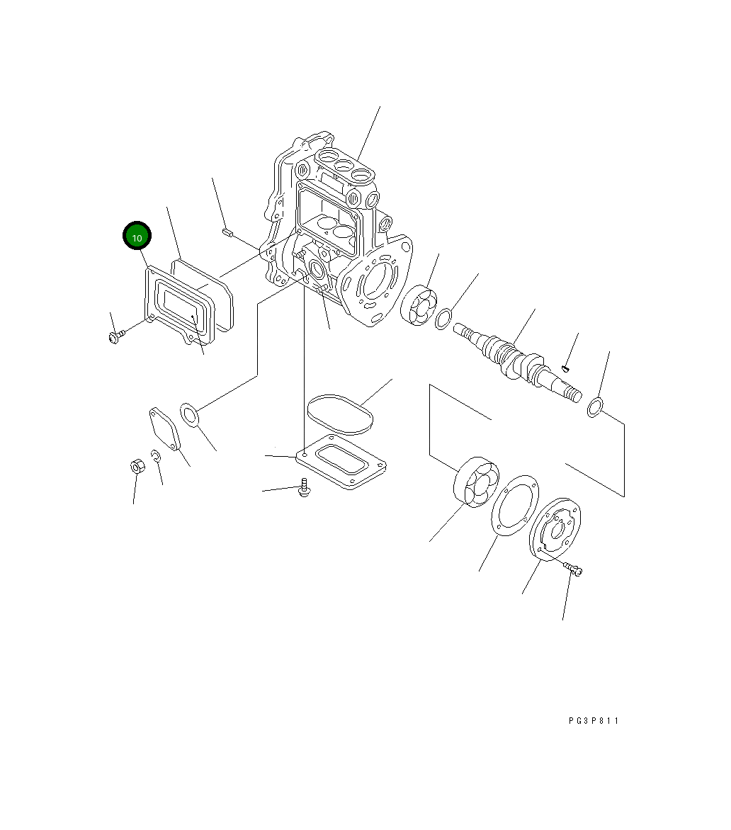 Крышка YM129155-51750 Komatsu