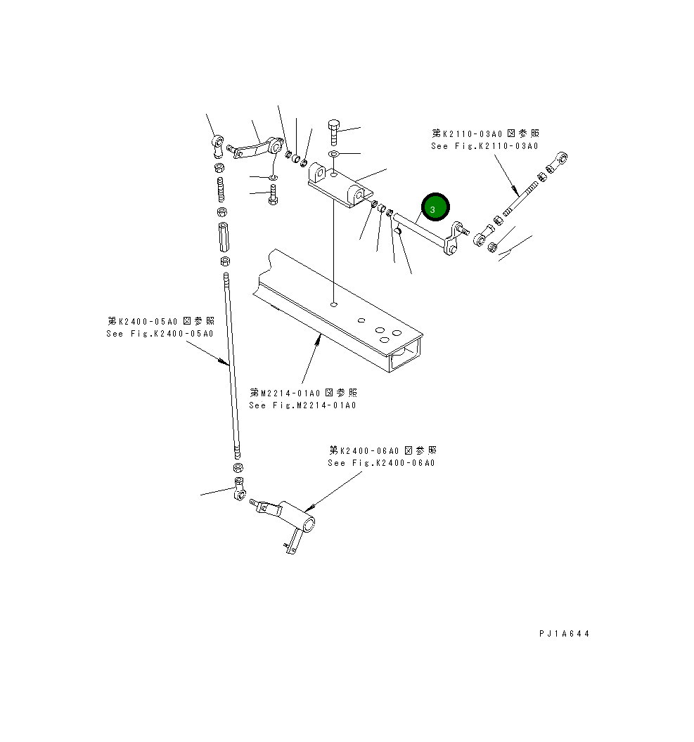 Рычаг 156-03-24110 Komatsu
