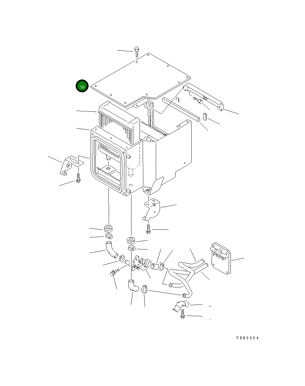 Крышка ND146370-5021  Komatsu