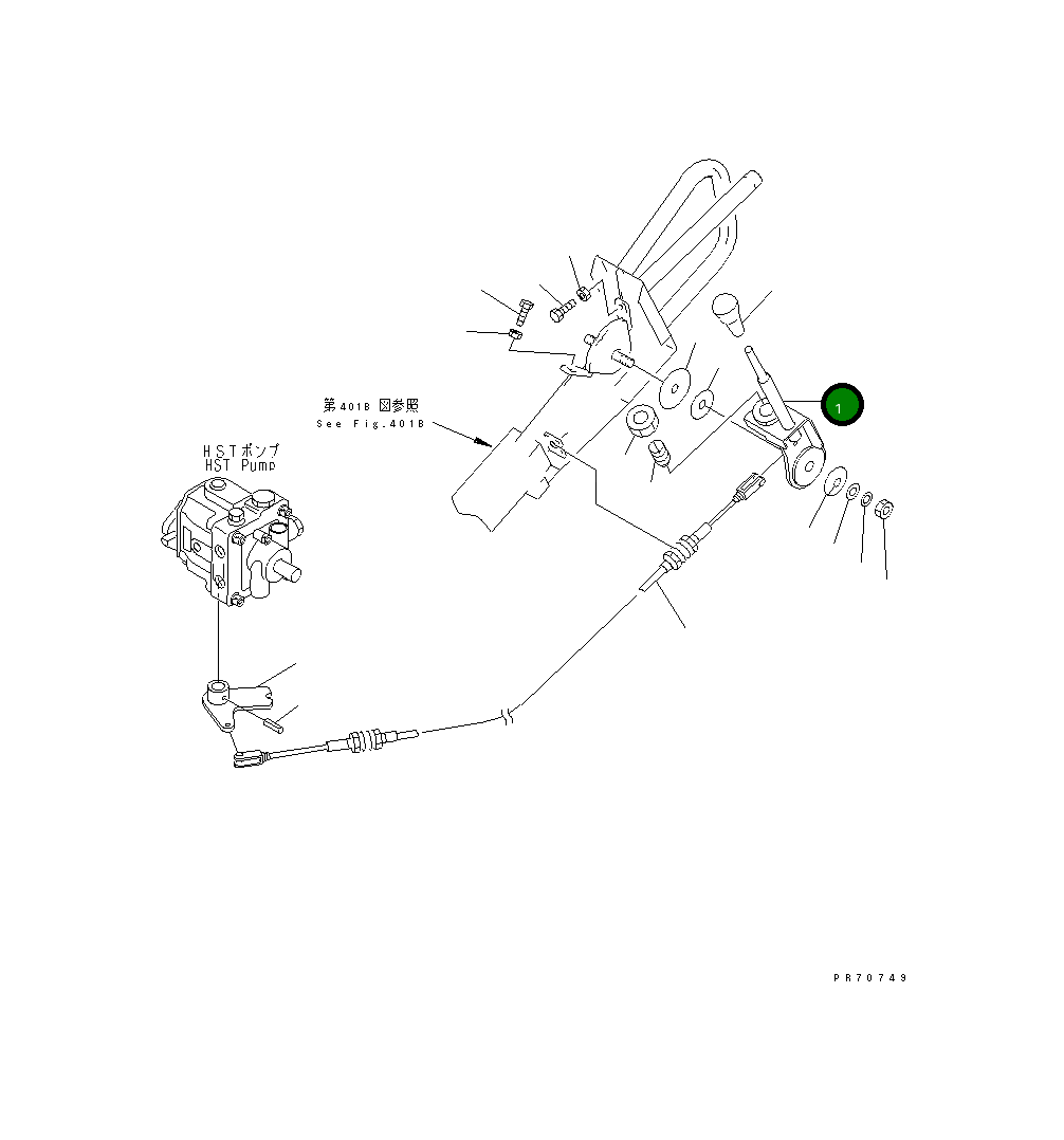 Рычаг 2692-3-55500 Komatsu