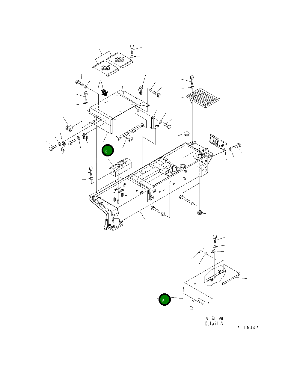 Крышка,R.H 195-54-74140 Komatsu