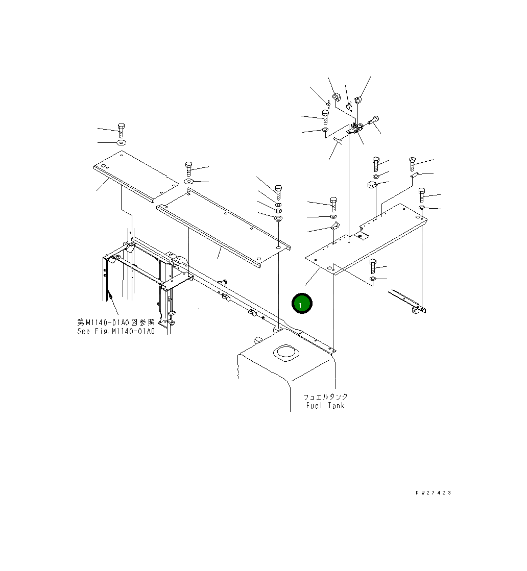 Крышка 8287-54-1631  Komatsu