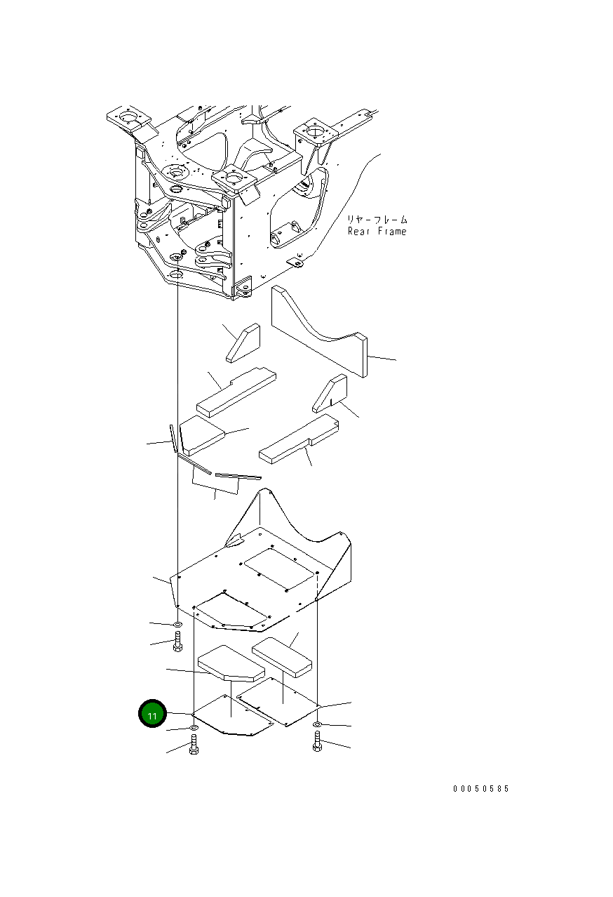 Крышка 421-46-44630  Komatsu