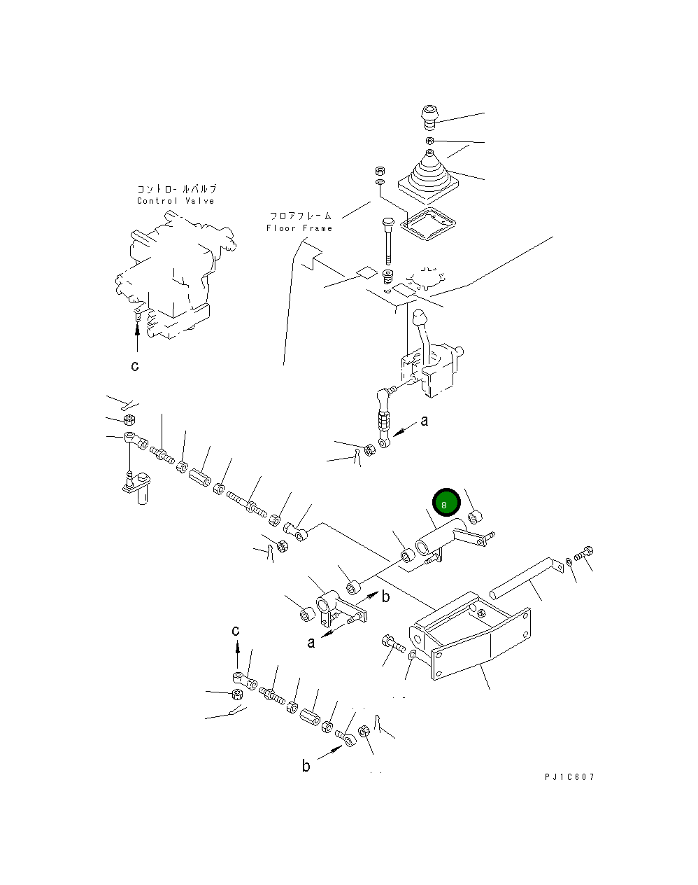 Рычаг 154-61-75150 Komatsu
