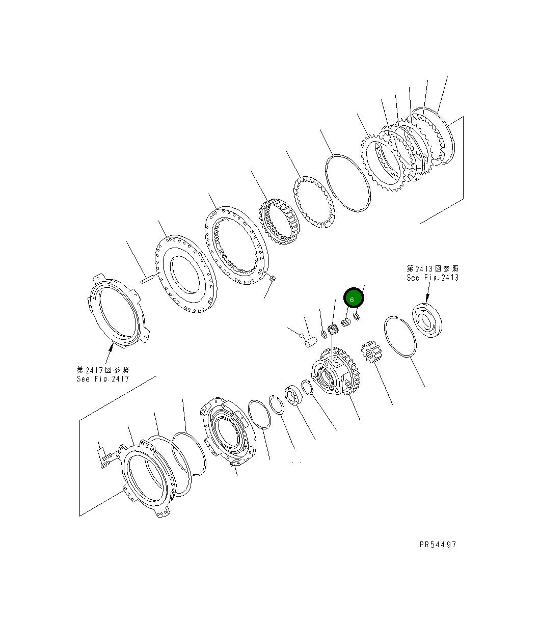 Подшипник 421-15-19410 Komatsu