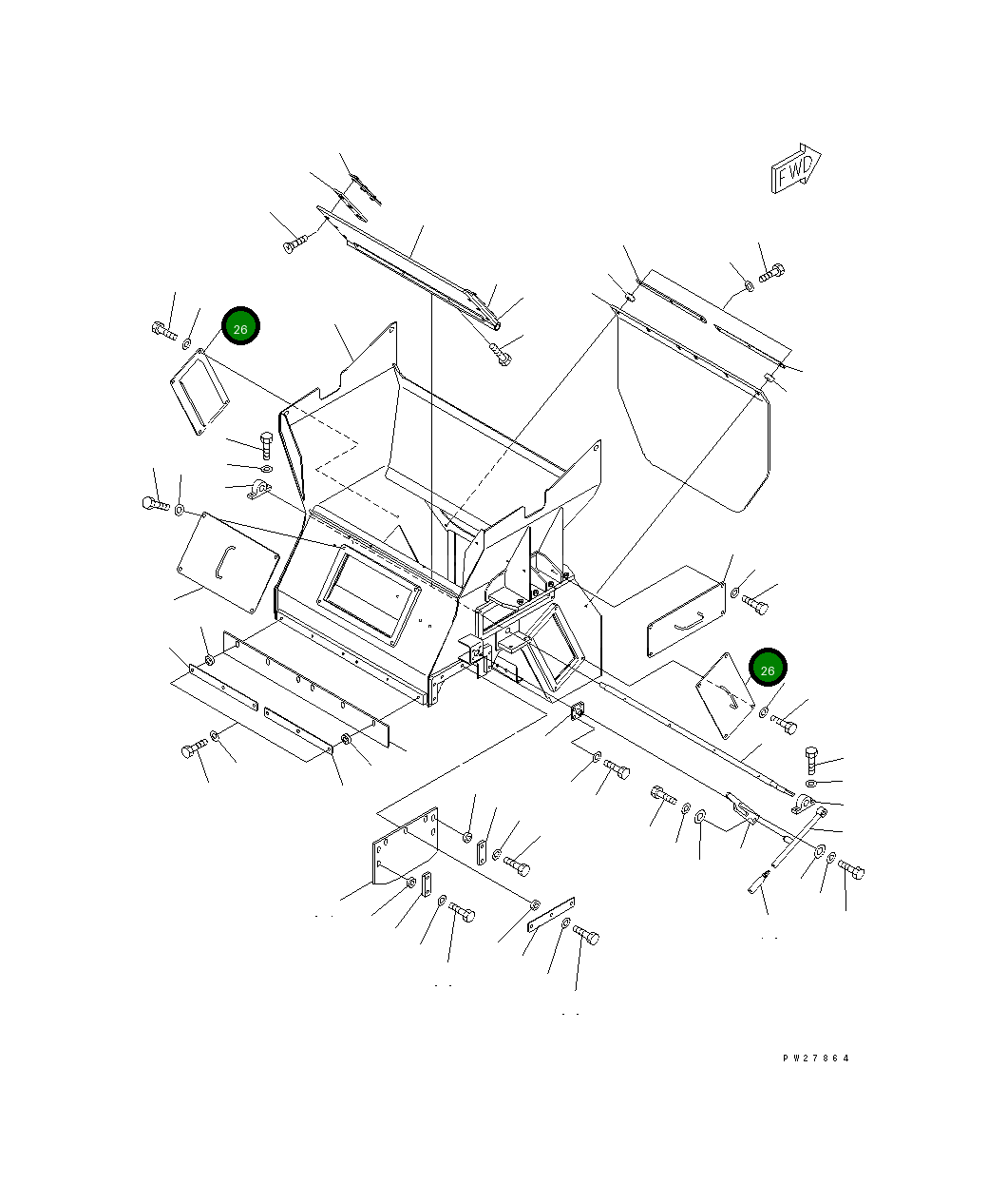 Крышка 8295-70-2560  Komatsu