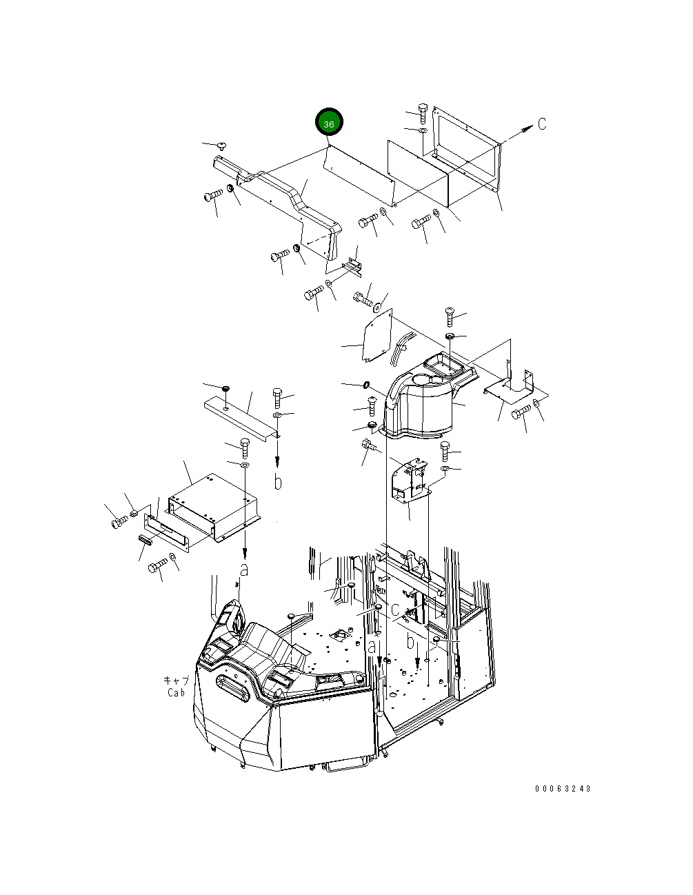 Крышка 418-54-42190  Komatsu