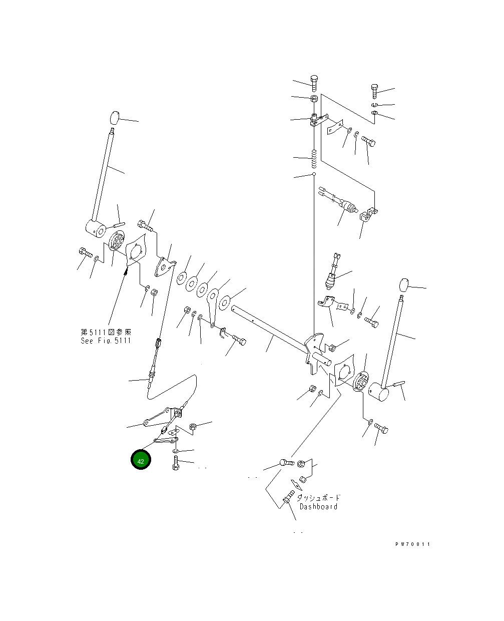 Рычаг 258-30-55210 Komatsu