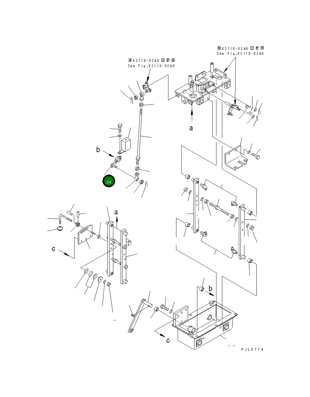 Рычаг 198-43-51510 Komatsu