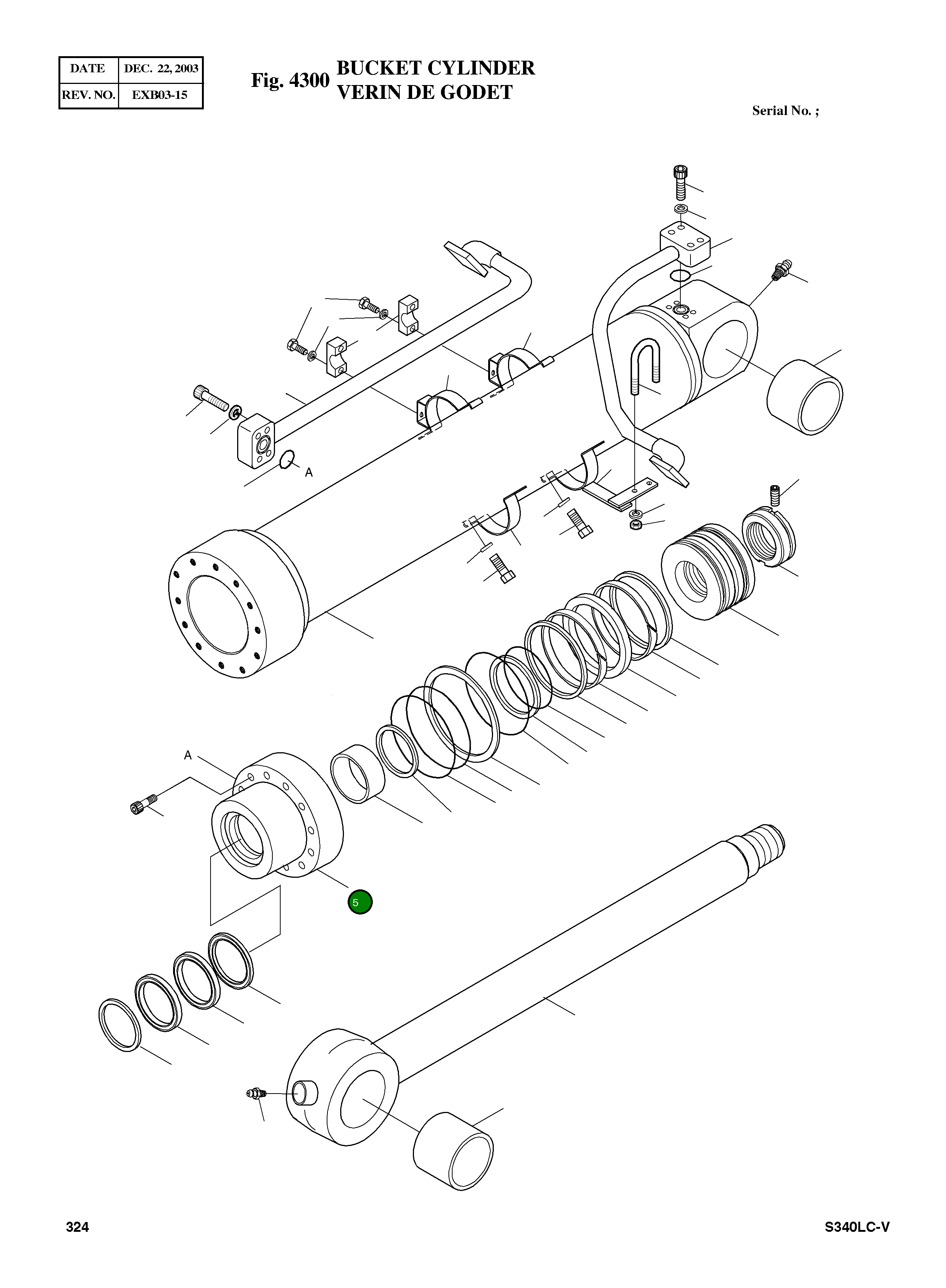 Крышка, ROD 53U409-1 Komatsu