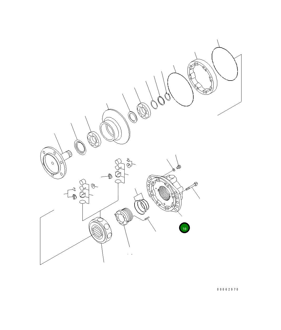 Крышка PM001050299E Komatsu