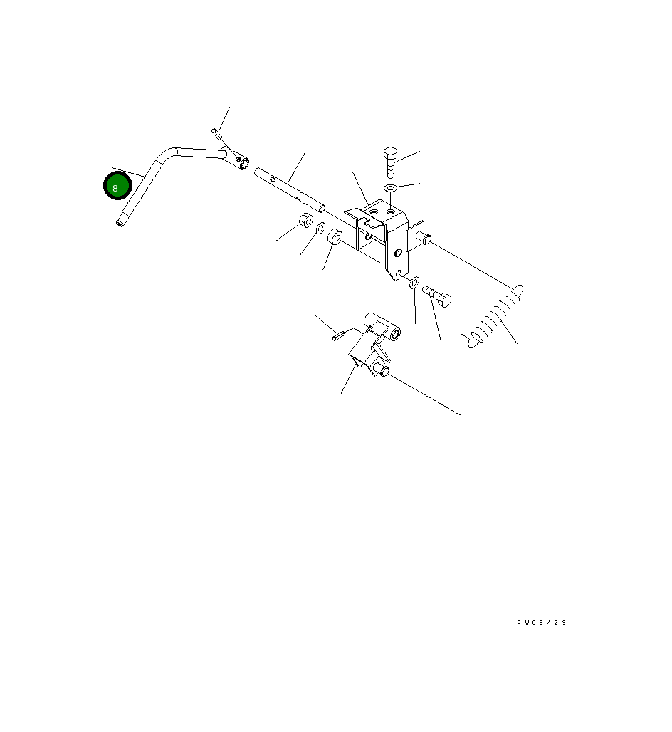 Рычаг 423-V88-3160 Komatsu