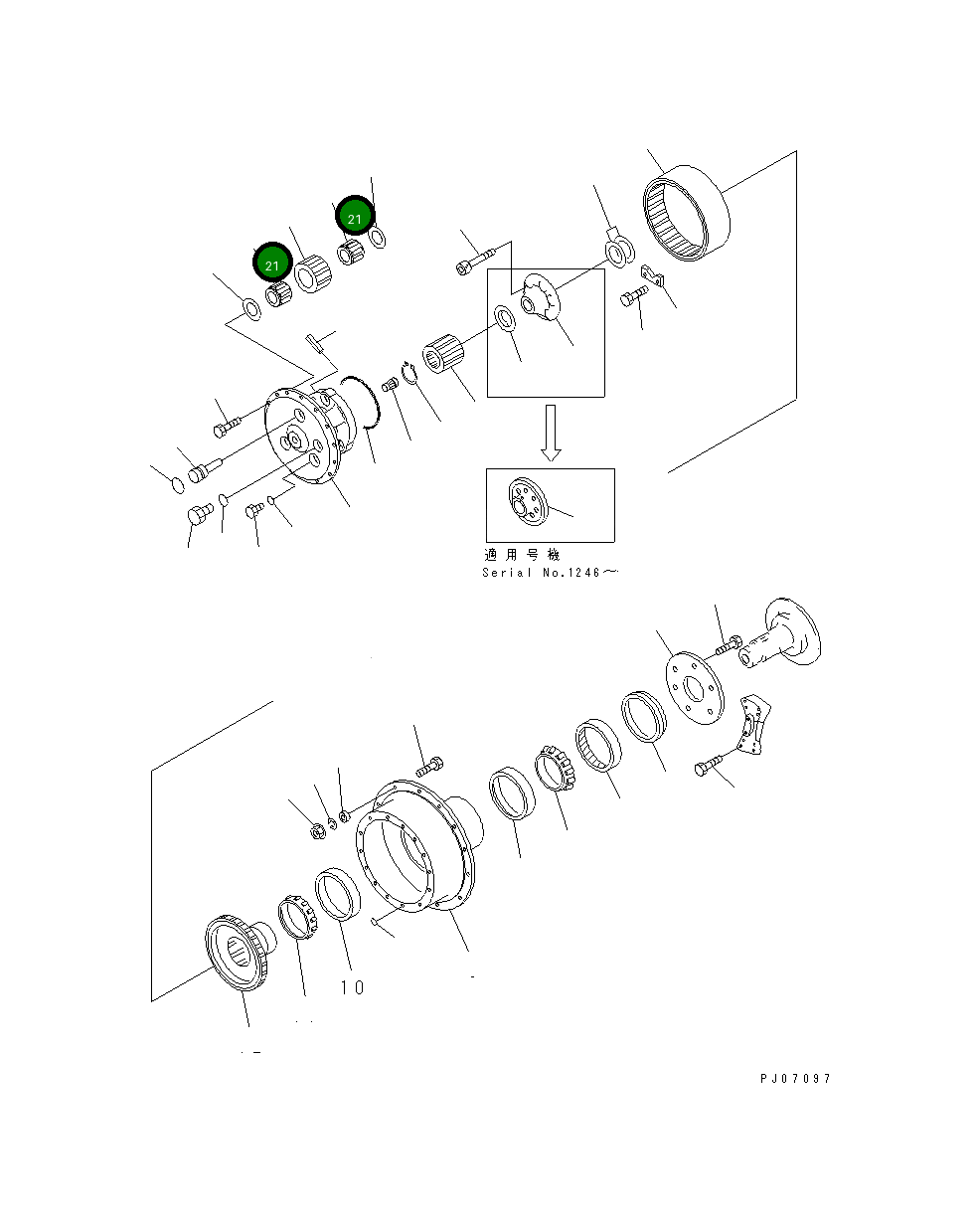 Подшипник 20G-22-22220 Komatsu