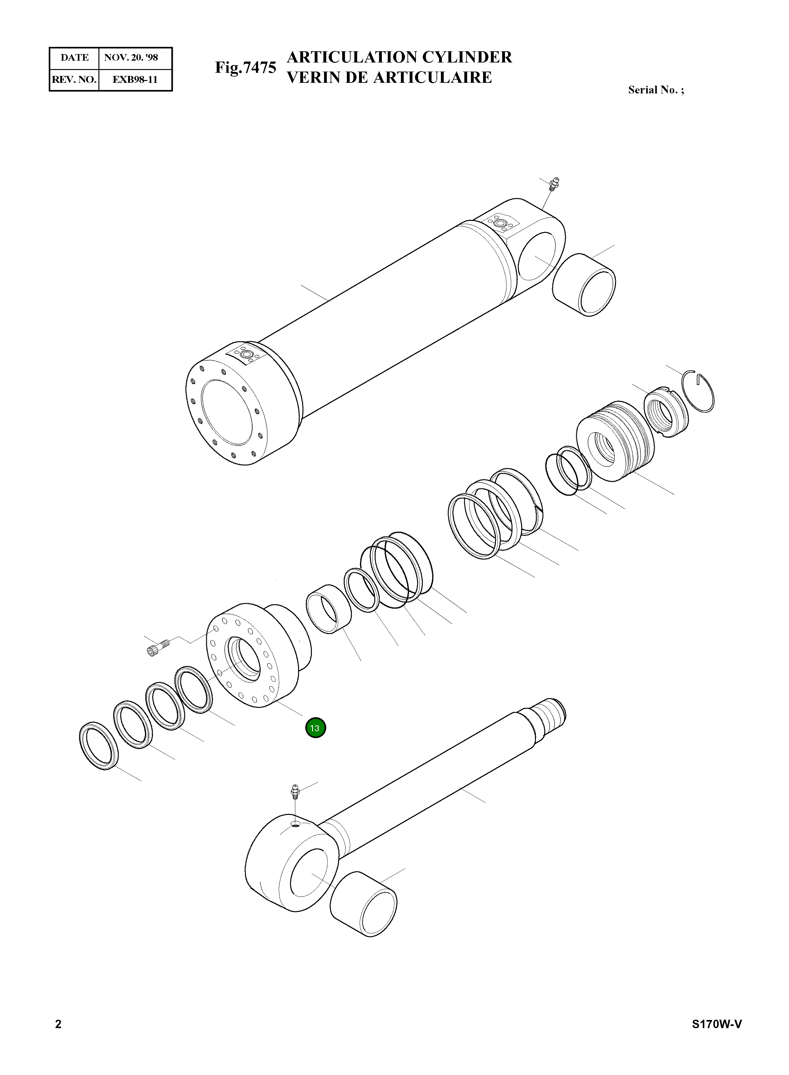Крышка, ROD 03B855-0 Komatsu