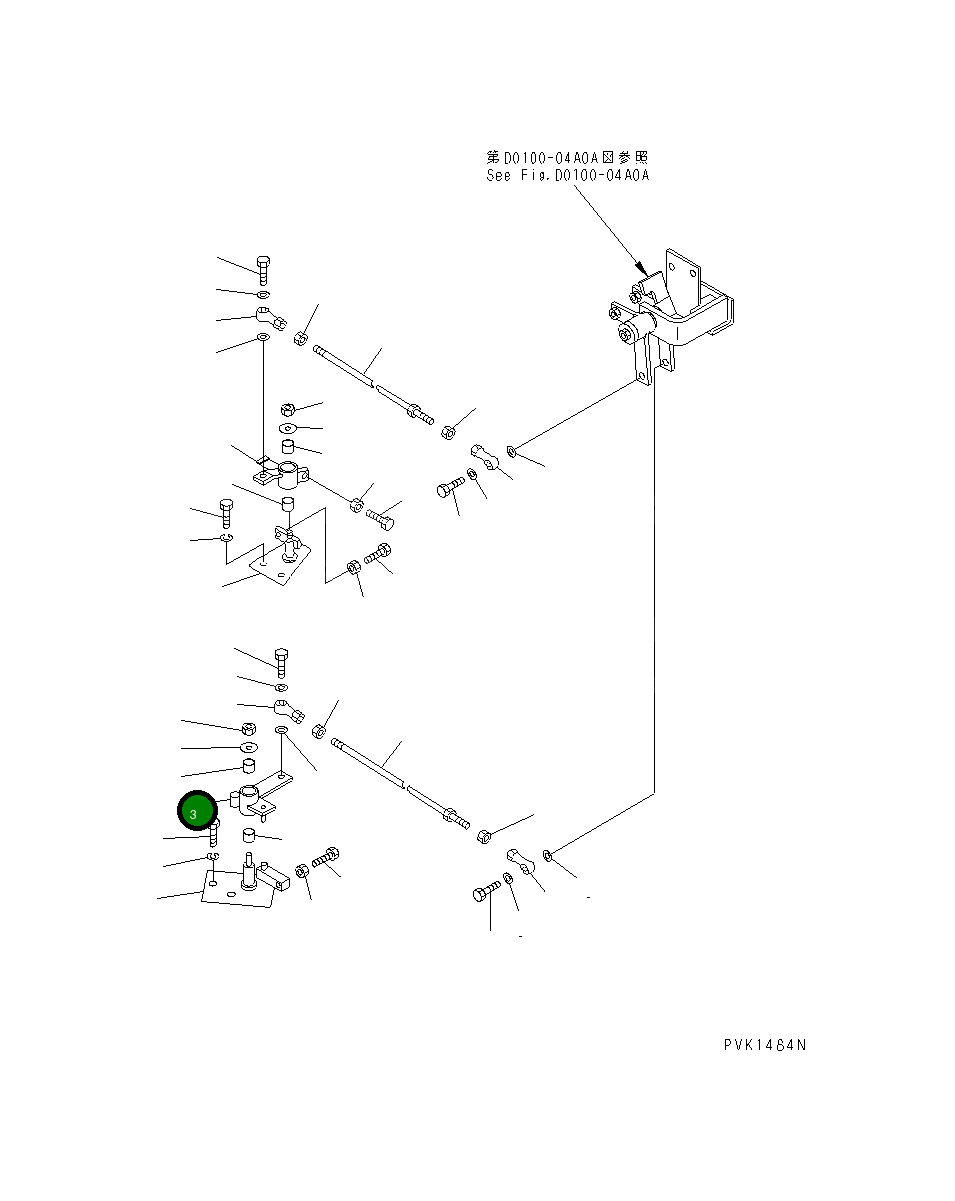 Рычаг 114-43-48464 Komatsu