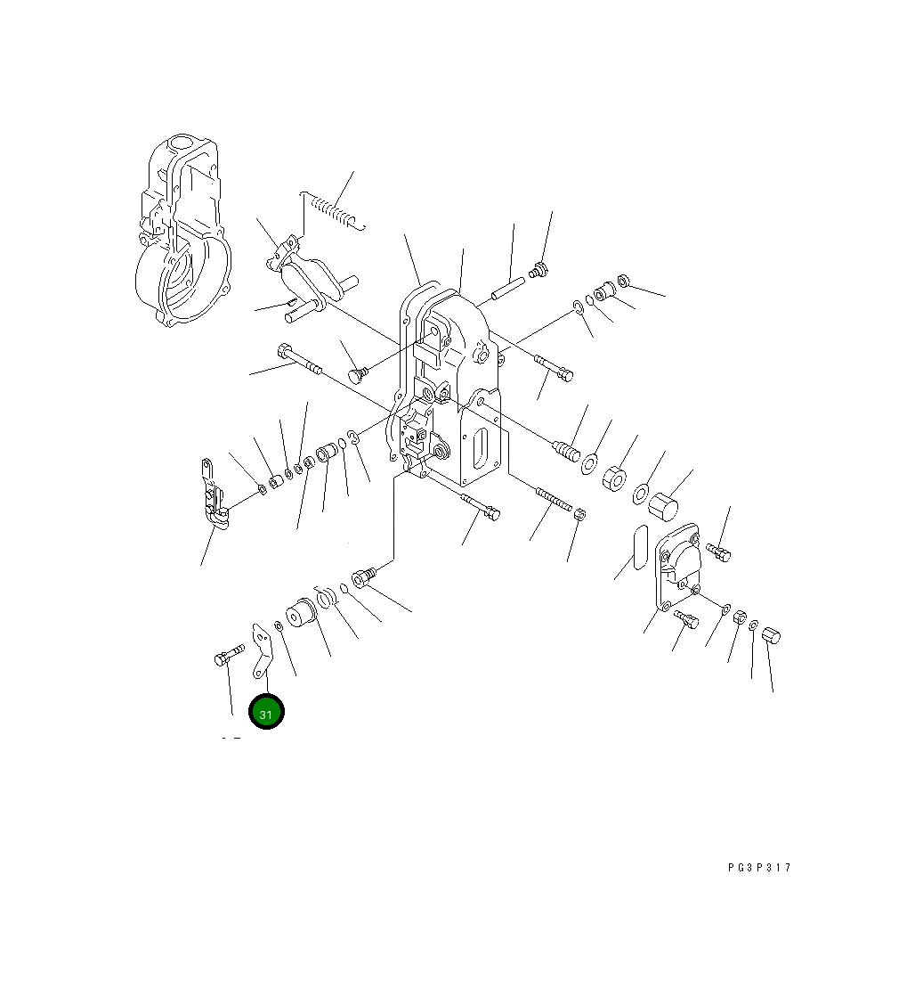 Рычаг DK154366-5000 Komatsu