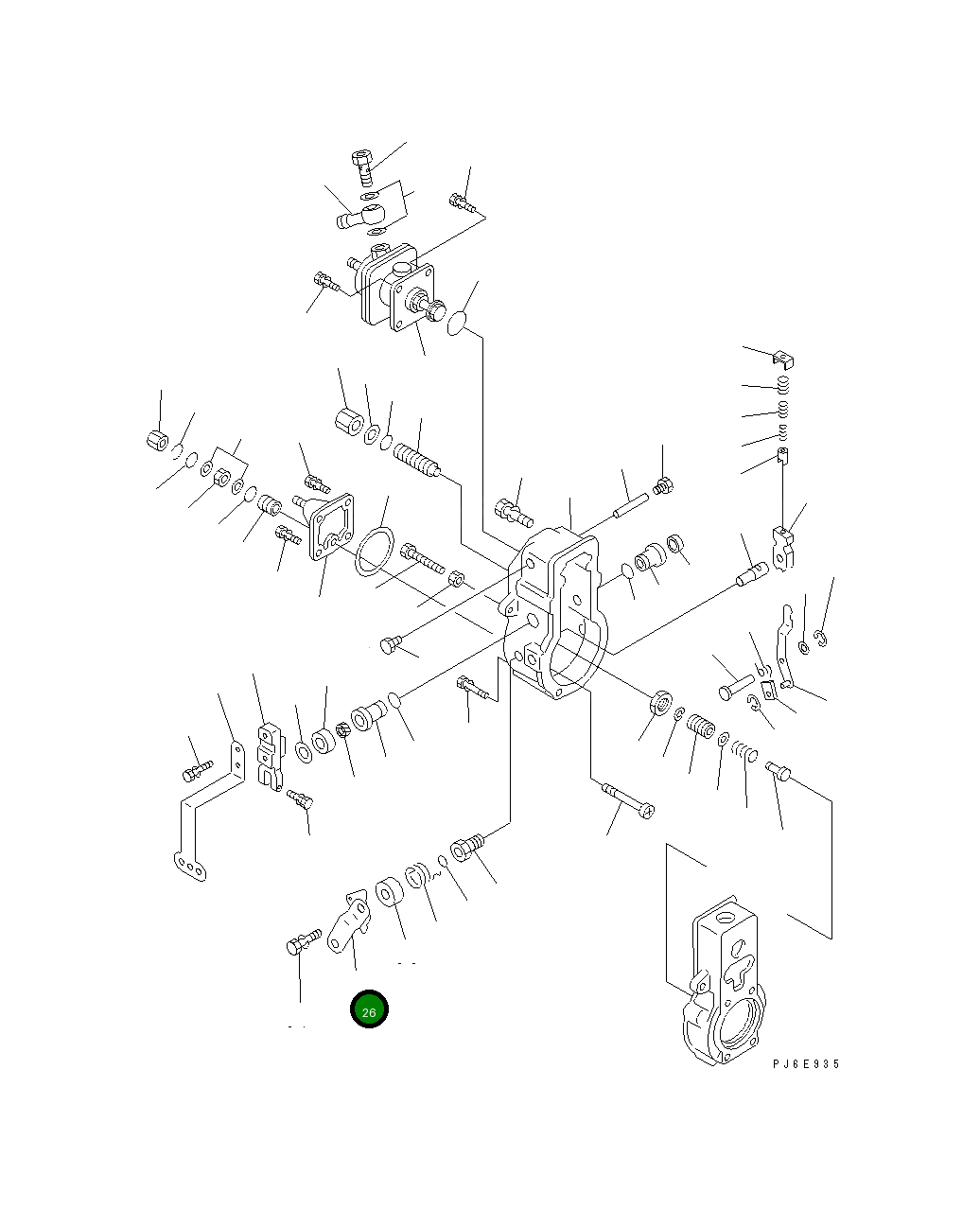 Рычаг ND091090-0940 Komatsu